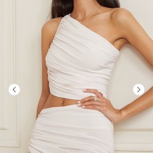 NWT Norma Kamali Snow White Diana Top M